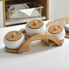 Ceramic Spice Container Set - Creative Golf Design