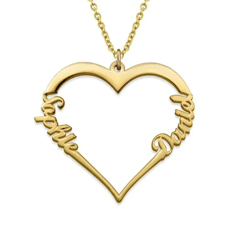 Stainless Steel Personalized Name Customized Heart Necklace (Best Seller)