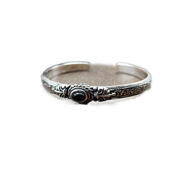 Vintage Thai Silver Open Bracelet for Women
