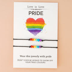 Rainbow Color Beaded Weave Bracelet (Pride)