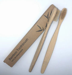 Bamboo Bath Accessories Bundle (6 PC - Brush, Comb, Loofah, Tray, Toothbrush & Facial Brush)