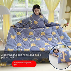 Multi-functional Sleeved Quilt for Students in Dorms