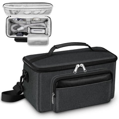 MEDMAX Travel Carrying Bag for ResMed AirMini CPAP Machine and Accessories Portable CPAP Equipment and Supplies Storage Bag with Shoulder Strap Organizer Carrying Case with Luggage Strip (Black)