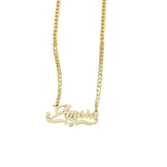 Personalized Name Necklace with Birthstone & Earrings (Customizable)