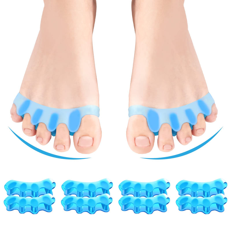 8-Pack Silicone Toe Separators for Bunion Comfort