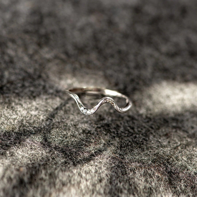 Water Wave Ring, Silver-Tone or Gold-Tone
