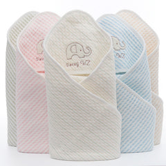 Hooded Cotton Swaddling Blanket for Newborns