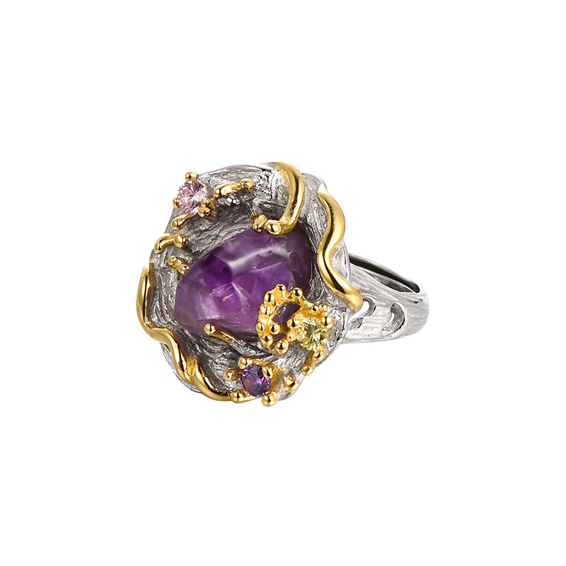 S925 Silver Italian Two-tone Ring