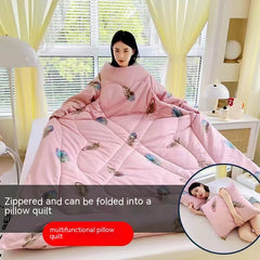Multi-functional Sleeved Quilt for Students in Dorms