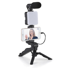 Multifunctional Selfie Stick Light with Microphone