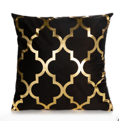Elegant White, Gold and Black Decorative Pillow Covers