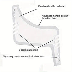 Men's Beard Shaping Template Guide Tool for Perfect Lines