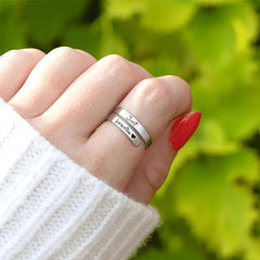Silver Spiral Heart Ring (Stainless Steel)