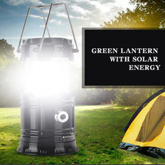 Solar Powered Emergency Lantern- Rechargeable LED Light with Charger
