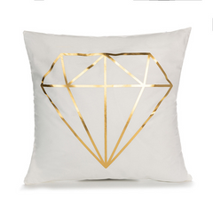 Elegant White, Gold and Black Decorative Pillow Covers