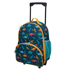 Wildkin Kids Rolling Luggage for Boys and Girls Carry on Luggage Size is Perfect for School and Overnight Travel Measures 16 x 12 x 6 Inches (Jurassic Dinosaurs)
