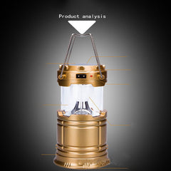 Solar Powered Emergency Lantern- Rechargeable LED Light with Charger