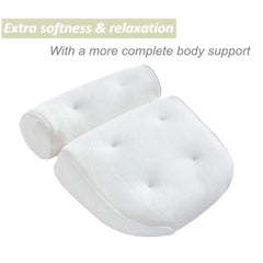 3D Mesh Bath Pillow with 6 Suction Cups