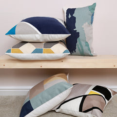 Geometric Embroidered Throw Pillows