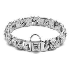 Titanium Stainless Steel Bull Dog Full Head Collar (Trending)