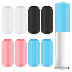 Hnnyyie 8Pcs Silicone Bottle Covers for Travel Elastic Sleeves for Leak Proofing Travel Silicone Travel Covers for Luggage Toiletry Container