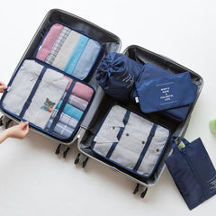 7-Piece Travel Organizer Set for Luggage and Clothing