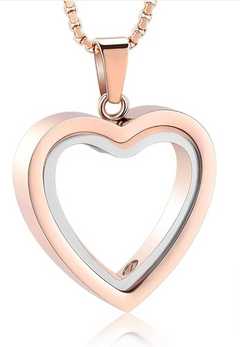Heartfelt Remembrance: Stainless Steel Heart-Shaped Cremation Pendant (Keepsake)