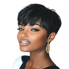 Pixie Cut Wig Natural Black