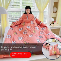 Multi-functional Sleeved Quilt for Students in Dorms
