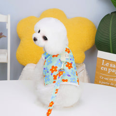 Pet Clothing with Chest Back & Traction Rope