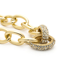 Stylish Punk-Inspired Rhinestone Chain Bracelet for Women