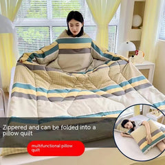 Multi-functional Sleeved Quilt for Students in Dorms