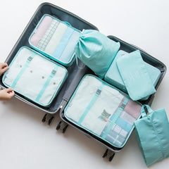 7-Piece Travel Organizer Set for Luggage and Clothing