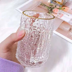 Leather Textured Tree Pattern Glasses for Home Use