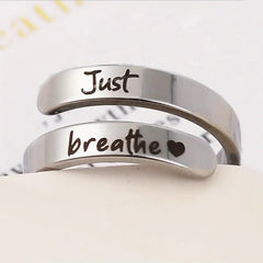 Silver Spiral Heart Ring (Stainless Steel)