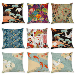 Japanese Style Cotton Linen Pillows