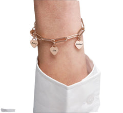 Personalized Name Bracelet with Heart Pendant