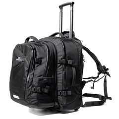Hypath 2-in-1 Transformer Travel Backpack with Wheels - 2 Piece Luggage Set Carry On Luggage 22 Inch Softsided Wheeled Rolling Luggage with Detachable Daypack