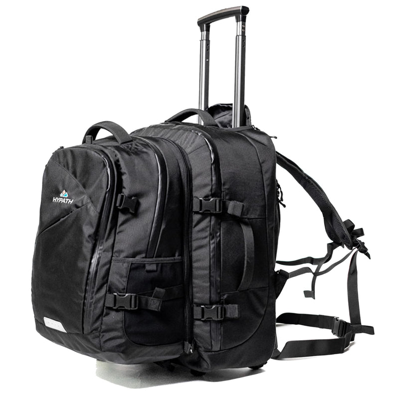 Hypath 2-in-1 Transformer Travel Backpack with Wheels - 2 Piece Luggage Set Carry On Luggage 22 Inch Softsided Wheeled Rolling Luggage with Detachable Daypack