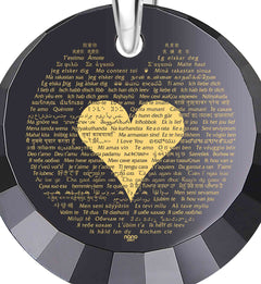 Sterling Silver 925 “I Love You” Necklace Inscribed in (120 Languages)