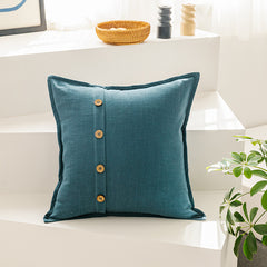 Solid Color Cotton-Linen Cushion with Insert (Japanese Style)