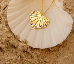 Heart Pendant with Birthstone & Engraving Necklace