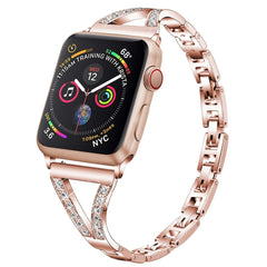 Rhinestone Stainless Steel Watch Strap