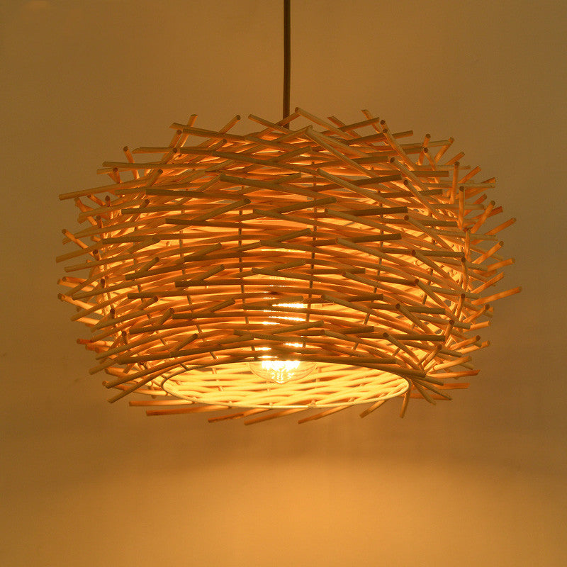 Southeast Asian Rattan Pendant Light