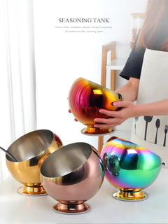 Stainless Steel Condiment Container and Serving Bowl (1 Pc)