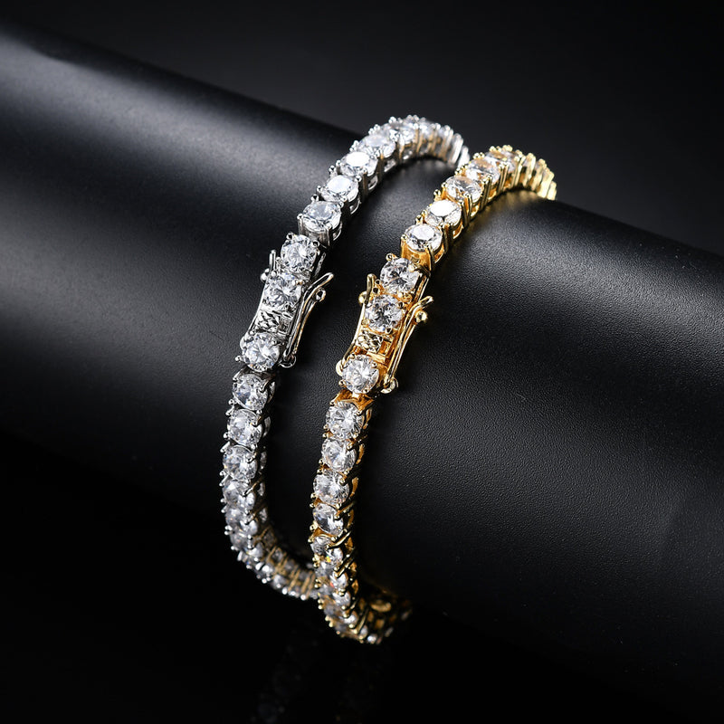 Tennis Chain Copper Zircon Single Row Bracelet