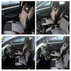 Universal Car Seat Covers 4-Piece Set with Embroidery