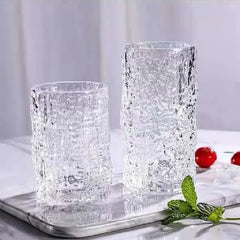 Leather Textured Tree Pattern Glasses for Home Use