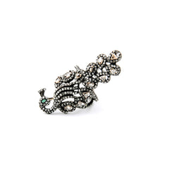 Elegant Diamond Peacock Ring for Women