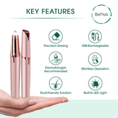 The Effortless Beauty Kit (Facial Hair Remover, Eyebrow Trimmer & Electric Eye Lash Curler)